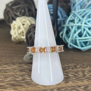 Smoky Topaz Cubic Zirconia Ring